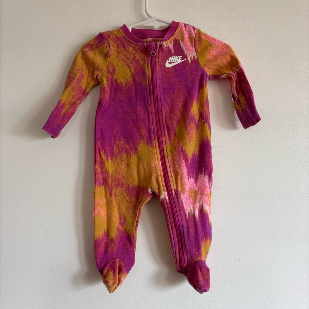 Nike Kids Tie-Dye Footed One-Piece - colorful